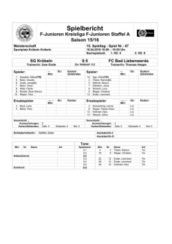 Spielbericht - FC Bad Liebenwerda