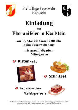 Einladung - FF Karlstein