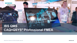 CAQ=QSYS® Professional FMEA
