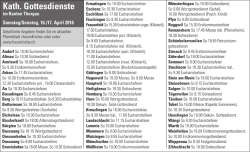 Gottesdienstplan