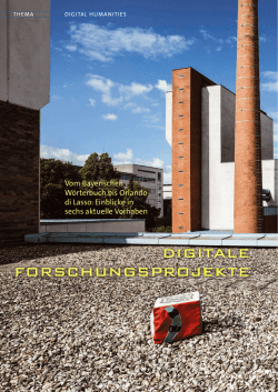digitale forschungsprojekte - Bayerische Akademie der