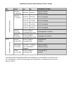 Qualifikationsverfahren 2016 Kaufleute E-Profil 2