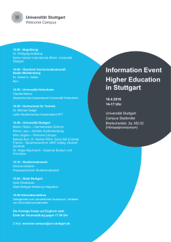 Information Event Higher Education in Stuttgart