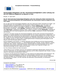 Hochrangige Delegation von EU