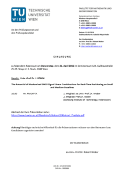 Donnerstag, 21.04.2016 - Technische Universit&auml;t Wien