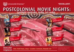 Postcolonial Movie Nights: Spotlight Australia, India, Sri Lanka