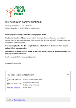 Interkulturelle Kommunikation II