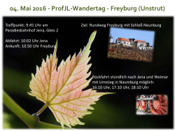 04. Mai 2016 - ProfJL-Wandertag