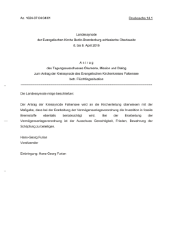 DS141 - Antrag TA - Fluechtlingssituation