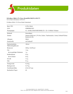 H-Erdbeer-Milch 1,5% Power BreakFRANKENLAND 373 Basis VPE