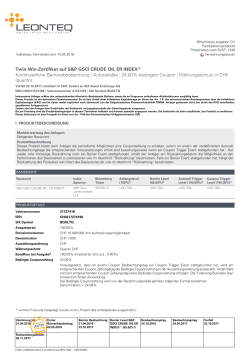 Twin-Win-Zertifikat auf S&P GSCI CRUDE OIL ER INDEX