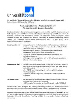 info - North American Studies Program | University of Bonn