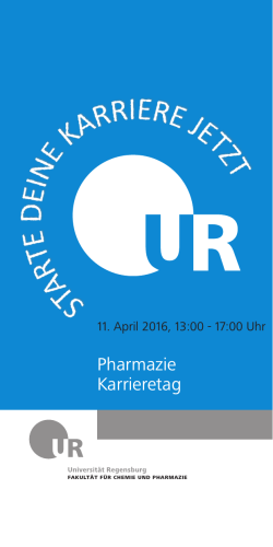 Flyer Pharmazie Karrieretag am Montag, 11. April 2016