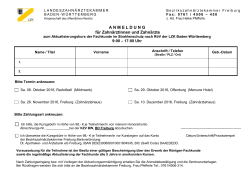 Anmeldeformular BZK-Freiburg - Landeszahnärztekammer Baden