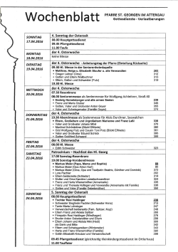 Aktuelle Gottesdienste und Verlautbarungen