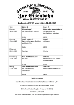 Speiseplan KW 15 vom 11.04.