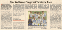 Fünf ZwötzenerSiege bei Turnier in`Gr~iz - TSV 1880 Gera