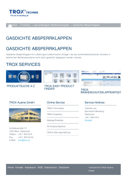 gasdichte absperrklappen gasdichte absperrklappen trox services