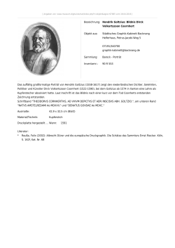 Bezeichnung: Hendrik Goltzius: Bildnis Dirck
