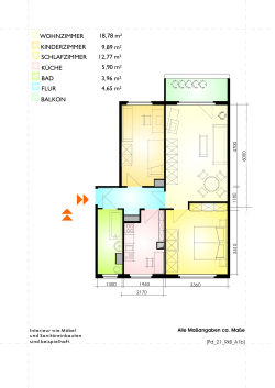 18,78 m² 5,90 m² 3,96 m² 4,65 m² 12,77 m² 9,89 m² BALKON