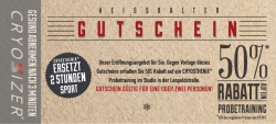 gutschein g&uuml;ltig f&uuml;r eine oder zwei personen!