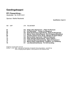 PP1 Vorentscheidung