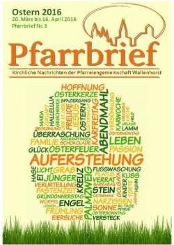 Osterpfarrbrief 2016 - Pfarreiengemeinschaft Wallenhorst
