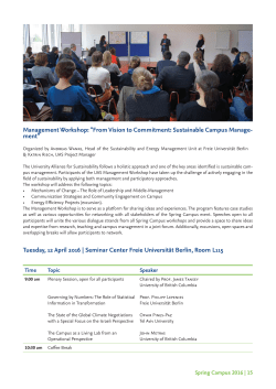 Management Incubator - Freie Universit&auml;t Berlin
