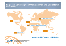 Regionale Verteilung von Ortslektorinnen und Ortslektoren