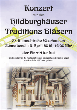 Konzert Hildburghäuser Traditions