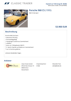 Porsche 968 CS (1995) 53.900 EUR