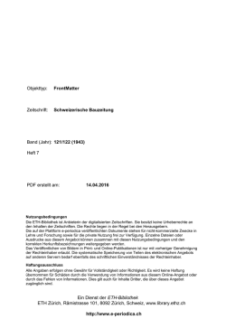 Schweizerische Bauzeitung Band (Jahr): 121/122 (1943) - e