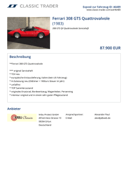 Ferrari 308 GTS Quattrovalvole (1983) 87.900 EUR