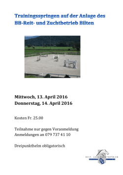 Mittwoch, 13. April 2016 Donnerstag, 14. April 2016