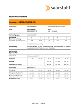 Werkstoff-Datenblatt Saarstahl