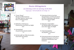 Rosins Mittagskarte vom 12.04.