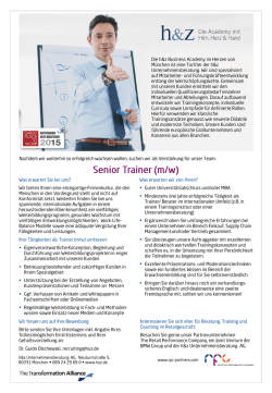 Stellenanzeige Trainer