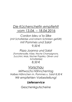 Wochenkarte