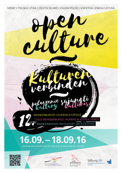 Plakat 2016 - Brandenburger Jugendkulturtage