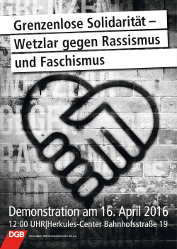 Demonstration am 16. April 2016