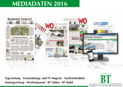 mediadaten 2016 - Die Zeitungen