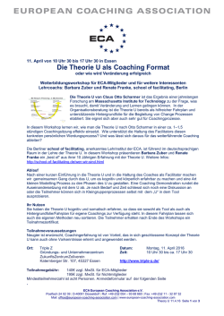 ECA-Workshop Theory U in Essen am 11. April