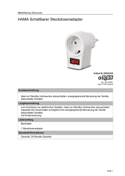 HAMA Schaltbarer Steckdosenadapter