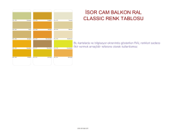 i̇sor cam balkon ral classic renk tablosu