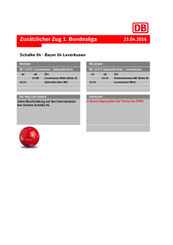 23-04-2016 Zusätzlicher Zug Erste Bundesliga Bayer 04 Leverkusen