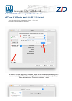 L2TP over IPSEC unter Mac OS X (10.11 El Capitan)