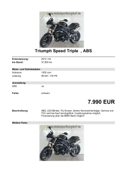 Detailansicht Triumph Speed Triple €,€ABS