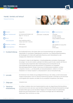 Handel, Vertrieb und Verkauf Kassentraining