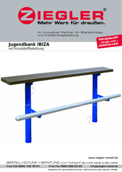 Jugendbank IBIZA - Das ZIEGLER Handbuch zeigt alles auf einen