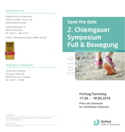 2. Chiemgauer Symposium Fuß & Bewegung